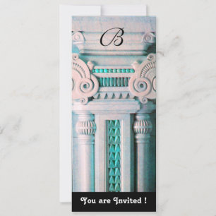 ELEGANTE STIJLVOLE DECORATIE, aqua blauw groen wit Kaart