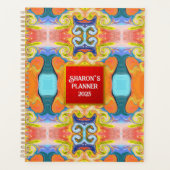 Elegante stijlvolle Abstracte Art Deco Imperial Ma Planner (Voorkant)