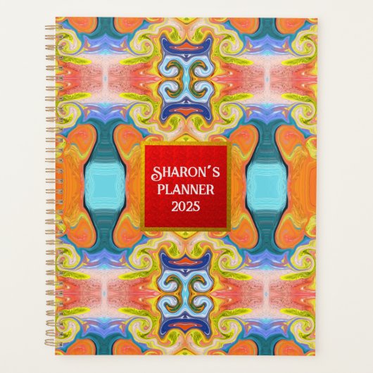 Elegante stijlvolle Abstracte Art Deco Imperial Ma Planner (Voorkant)