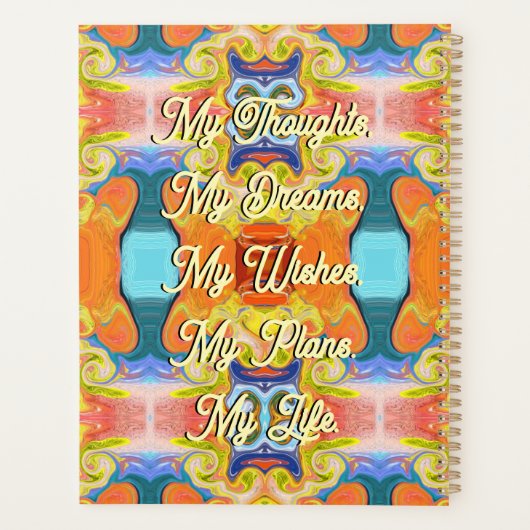 Elegante stijlvolle Abstracte Art Deco Imperial Ma Planner (Achterkant)