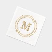 Elegante stijlvolle achternaam Monogram Folie Servetten (Links)
