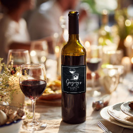 Elegante stijlvolle Bachelorfeest  Wijn Etiket