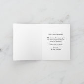 Elegante, stijlvolle "Bedankt voor uw toewijding" Kaart (Binnen)