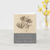 Elegante, stijlvolle "Bedankt voor uw toewijding" Kaart (Gele Bloem)