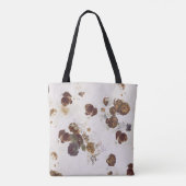 Elegante stijlvolle beige rozen bloemendessin brui tote bag (Achterkant)