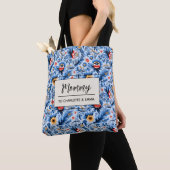 Elegante Stijlvolle Bloemen Custom Mama & Kinder N Tote Bag (Dichtbij)