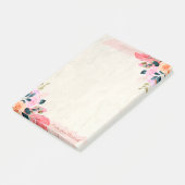 Elegante stijlvolle bloemenveer post-it® notes (Schuin)