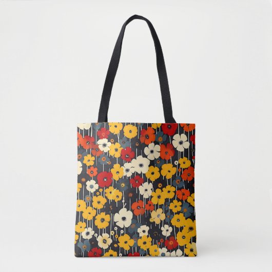 Elegante stijlvolle Boho kleurrijke botanische blo Tote Bag (Voorkant)