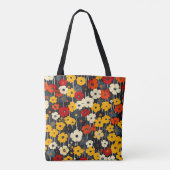 Elegante stijlvolle Boho kleurrijke botanische blo Tote Bag (Achterkant)