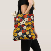 Elegante stijlvolle Boho kleurrijke botanische blo Tote Bag (Dichtbij)