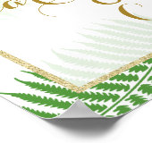 Elegante stijlvolle Bracken bruiloft Poster (Hoek)