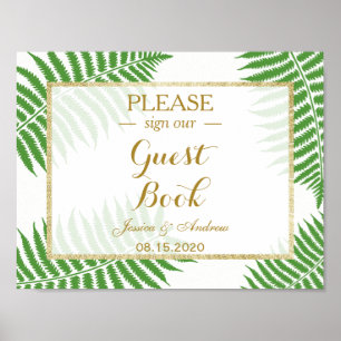 Elegante stijlvolle Bracken bruiloft Poster