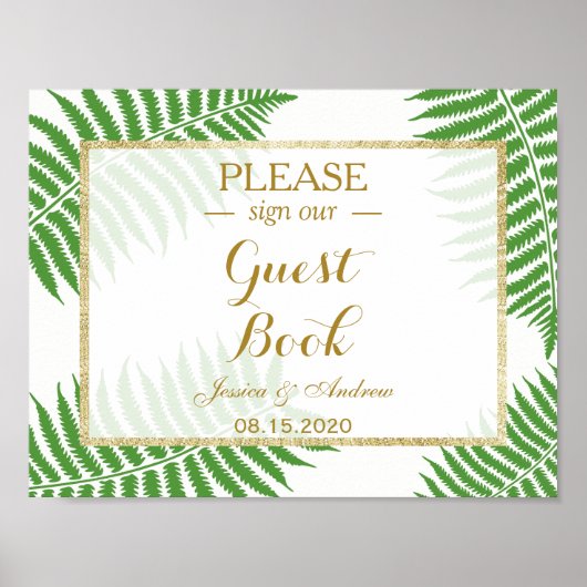 Elegante stijlvolle Bracken bruiloft Poster (Voorkant)