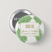Elegante stijlvolle Bracken bruiloft Ronde Button 5,7 Cm (Voorkant /achterkant)