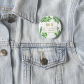 Elegante stijlvolle Bracken bruiloft Ronde Button 5,7 Cm (In situ)