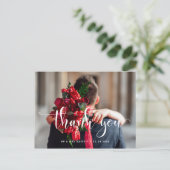 Elegante stijlvolle bruiloft bedankt briefkaart (Staand voorkant)