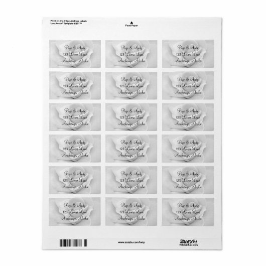 Elegante & Stijlvolle Bruiloft Etiket (Full Sheet)