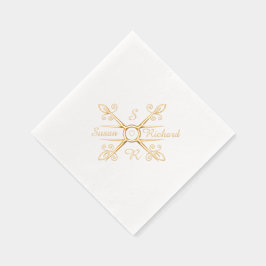 Elegante Stijlvolle bruiloft Folie Servetten