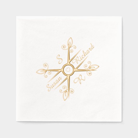 Elegante Stijlvolle bruiloft Folie Servetten (Voorkant)