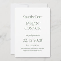 Elegante stijlvolle bruiloft save the date