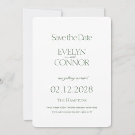 Elegante stijlvolle bruiloft save the date