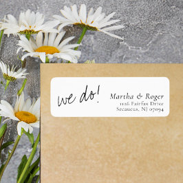 Elegante Stijlvolle Calligrafie Huwelijk Retouradr Etiket