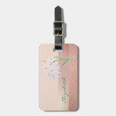 Elegante Stijlvolle Chic,Bloem Bagagelabel (Voorkant verticaal)
