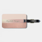Elegante Stijlvolle Chic,Bloem Bagagelabel (Achterkant horizontaal)