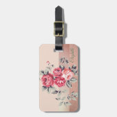 Elegante Stijlvolle Chic,Bloemen Bagagelabel (Voorkant verticaal)