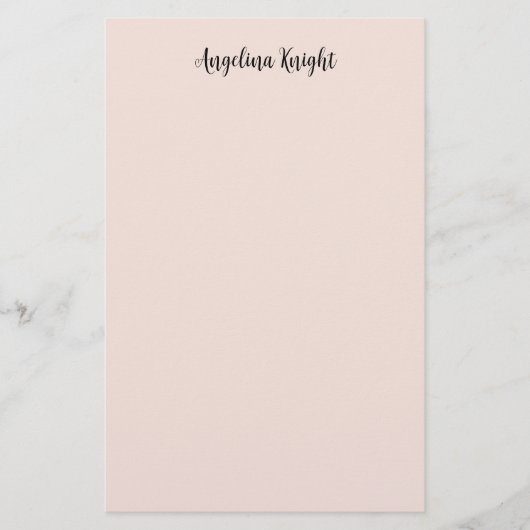 Elegante Stijlvolle Chic Gewone Handgeschreven Scr Briefpapier (Voorkant)