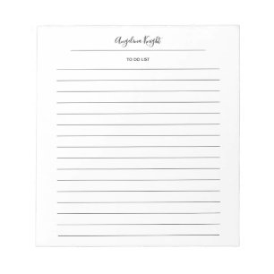 Elegante Stijlvolle Chic Takenlijst Handgeschreven Notitieblok