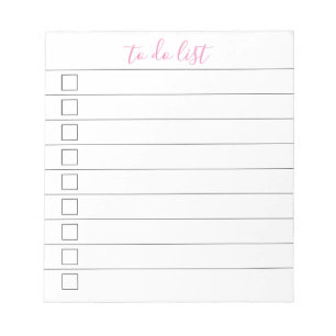 Elegante stijlvolle chic takenlijst handschrift sc notitieblok