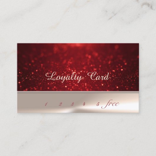 Elegante Stijlvolle Chique , Bokeh Loyalty Card (Voorkant)
