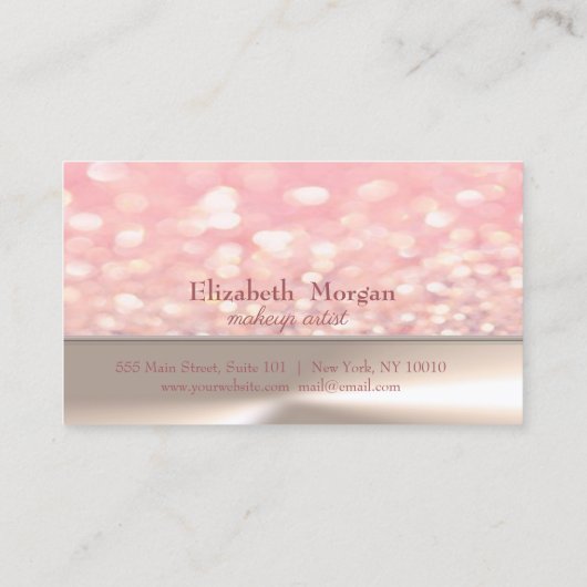 Elegante Stijlvolle Chique , Bokeh Loyalty Card (Achterkant)