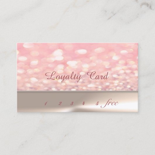 Elegante Stijlvolle Chique , Bokeh Loyalty Card (Voorkant)