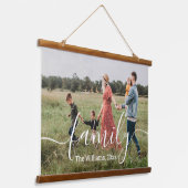 Elegante stijlvolle chique handschrift familie fot hangend wandkleed (Gebogen)