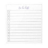 Elegante stijlvolle chique to-do list handschrift  notitieblok (Voorkant)