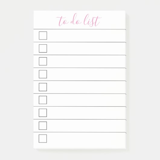 Elegante stijlvolle chique to-do list handschrift post-it® notes (Voorkant)