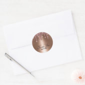Elegante Stijlvolle Dank Je Fijn Roze Goud Nep Gli Ronde Sticker (Envelop)