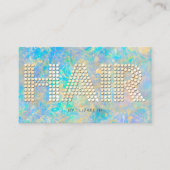 Elegante stijlvolle diamanten gouden opaal steen visitekaartje (Voorkant)