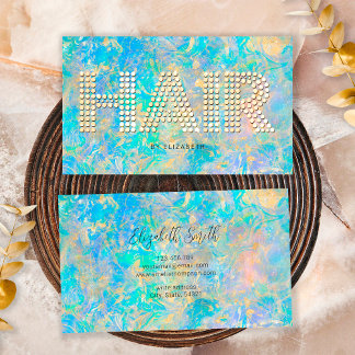 Elegante stijlvolle diamanten gouden opaal steen visitekaartje