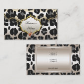 Elegante stijlvolle dierlijke karamel crème beige visitekaartje (Voorkant / Achterkant)