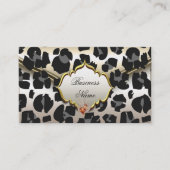 Elegante stijlvolle dierlijke karamel crème beige visitekaartje (Voorkant)