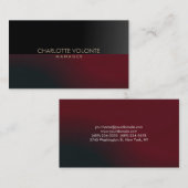 Elegante stijlvolle donkergrijze rode kunstwerk Pr Visitekaartje (Voorkant / Achterkant)