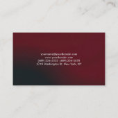 Elegante stijlvolle donkergrijze rode kunstwerk Pr Visitekaartje (Achterkant)