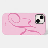 Elegante Stijlvolle Eenvoudige Roze Script Naam Case-Mate iPhone Case (Achterkant (horizontaal))