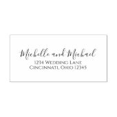 Elegante Stijlvolle Eenvoudige Terugkeeradres Huwe Zelfinktende Stempel (Design)