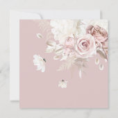 Elegante stijlvolle en chique stoffige Roos bloeme Kaart (Achterkant)