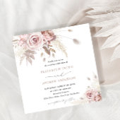 Elegante stijlvolle en chique stoffige Roos bloeme Kaart