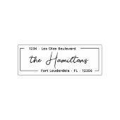 Elegante stijlvolle familienaam retouradres zelfinktende stempel (Design)